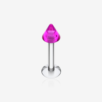 Basic UV Acrylic Spike Top Labret-Purple